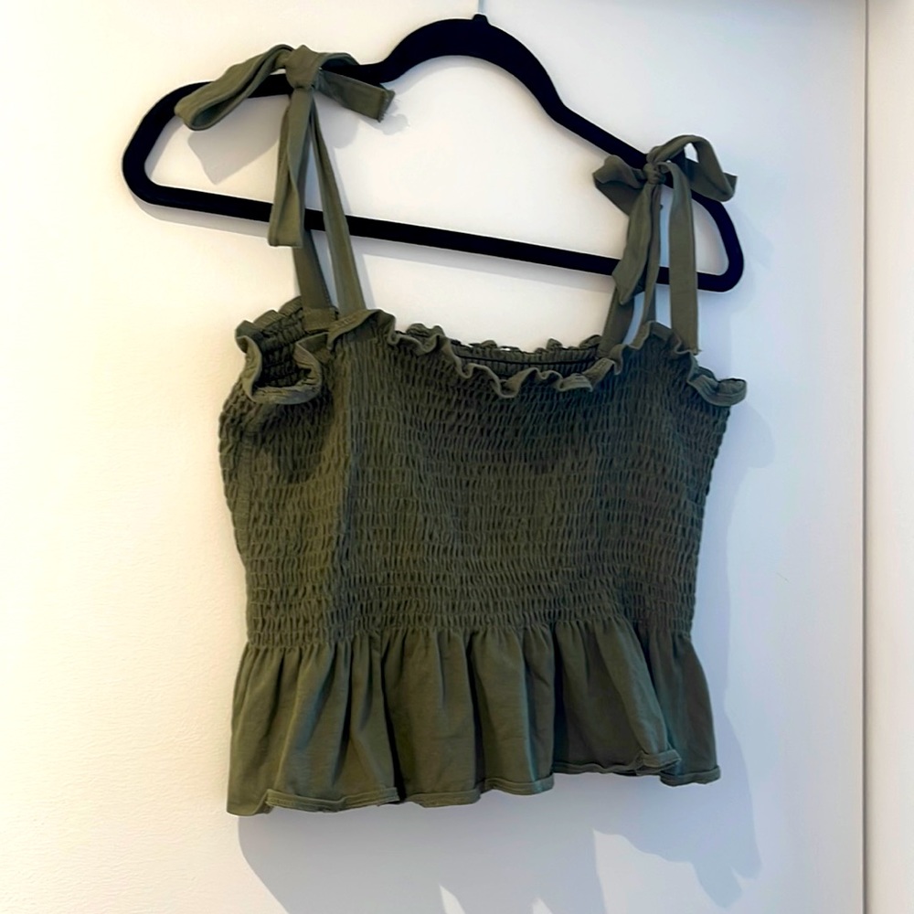 H&M Olive Green Crop Top